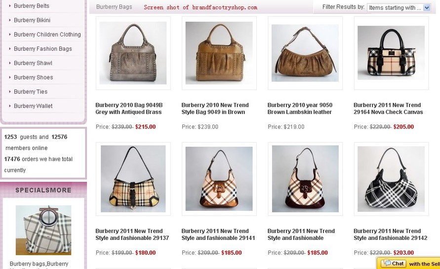 burberry factory outlet online